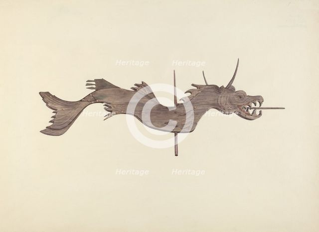 Dragon Weather Vane, 1935/1942. Creator: Dorothy Hay Jensen.