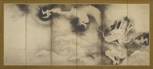 Dragons and Clouds, Momoyama or Edo period, 1590-1640. Creator: Sôtatsu