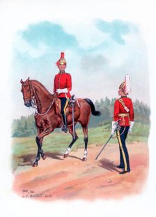 Dragoon guards, 1915.Artist: LE Buckell