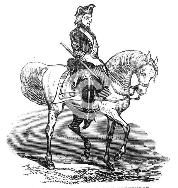 Dragoon of the time of the Pretender, 1845. Creator: Unknown.