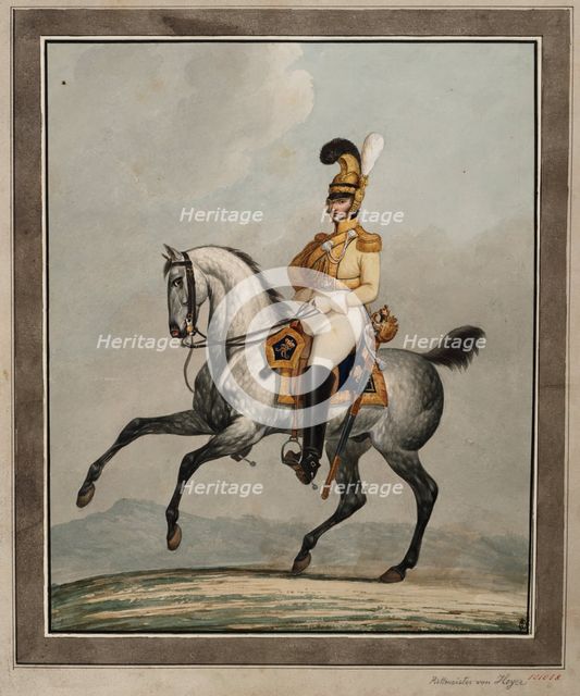 Dragoon officer of the Royal Saxon Army. Artist: Sauerweid, Alexander Ivanovich (1783-1844)