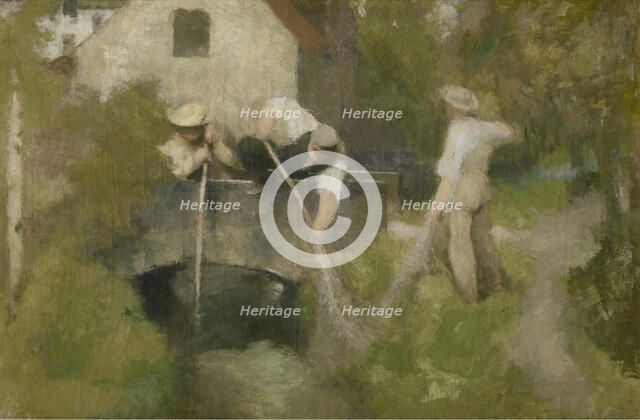 Dragging in the Woluwe, 1896. Creator: Jan Stobbaerts.