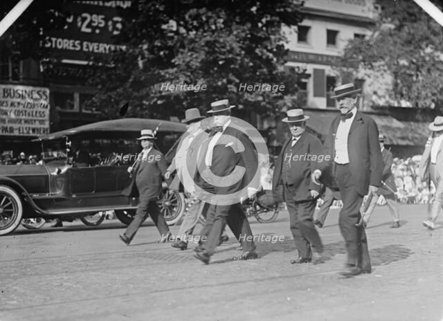 Draft Parade - Chamberlain; Bankhead; Warren; Hardwick; Lodge, 1917. Creator: Harris & Ewing.