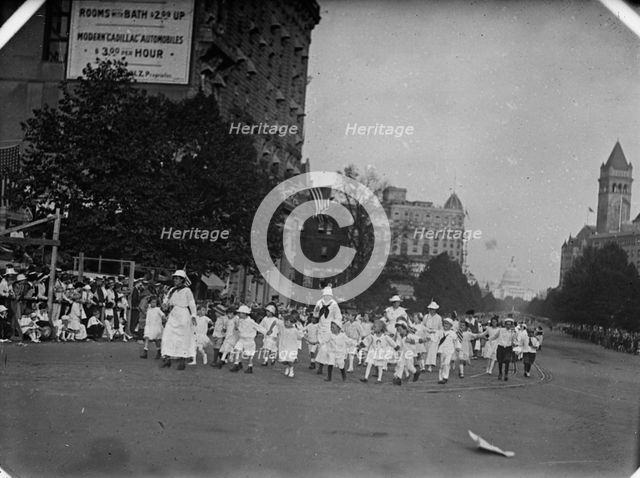 Draft Parade - Children, 1917. Creator: Harris & Ewing.