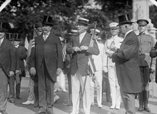 Draft Parade - Gude; Wilson; Galliher, 1917. Creator: Harris & Ewing