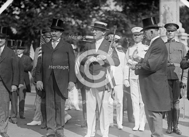 Draft Parade - Gude; Wilson; Galliher, 1917. Creator: Harris & Ewing.