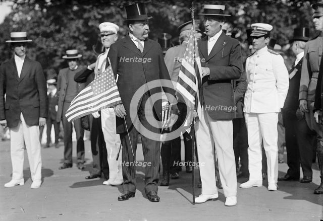 Draft Parade - Gude; Wilson; Grayson, 1917. Creator: Harris & Ewing.