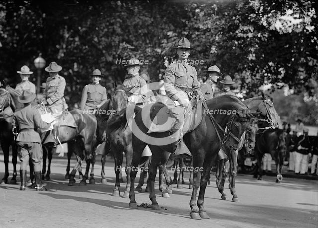 Draft Parade - General Joseph E. Kuhn, Center Front; General George H. Harries, Left of Kuhn, 1917. Creator: Harris & Ewing.