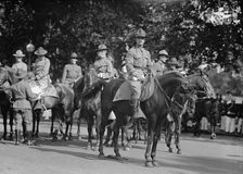 Draft Parade - General Joseph E. Kuhn, Center Front; General George H. Harries, Left of Kuhn, 1917. Creator: Harris & Ewing