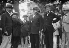 Draft Parade - Senators Saulsbury; Warren; Lodge, 1917. Creator: Harris & Ewing