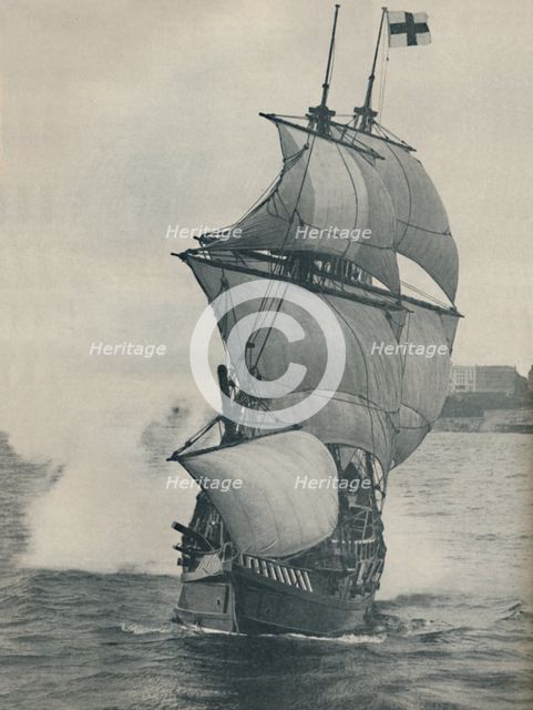 'Drake's flagship on his voyage round the world, replica', 1937. Artist: Unknown.