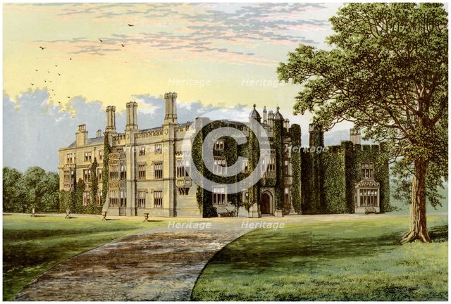 Drakelowe Hall, Derbyshire, home of Baronet Gresley, c1880. Artist: Unknown