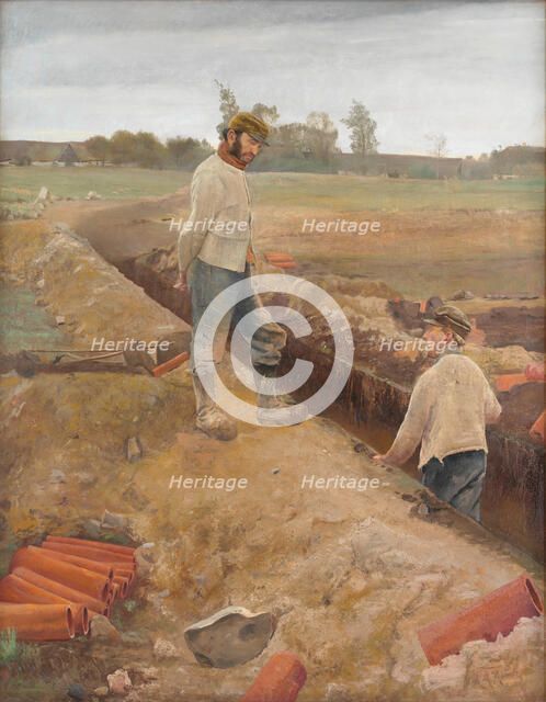 Drain Diggers, 1885. Creator: Laurits Andersen Ring.