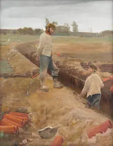 Drain Diggers, 1885. Creator: Laurits Andersen Ring