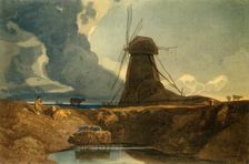 Draining Mill, Lincolnshire 1810, (1947). Creator: John Sell Cotman