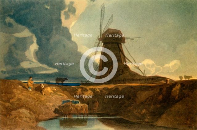'Draining Mill, Lincolnshire', 1810, (1947).  Creator: John Sell Cotman.