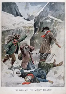 Drama on Mont Blanc, Alps, 1902