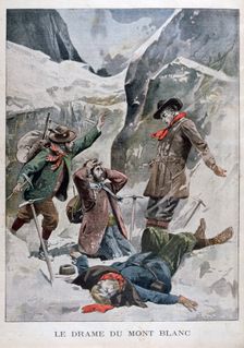Drama on Mont Blanc, Alps, 1902