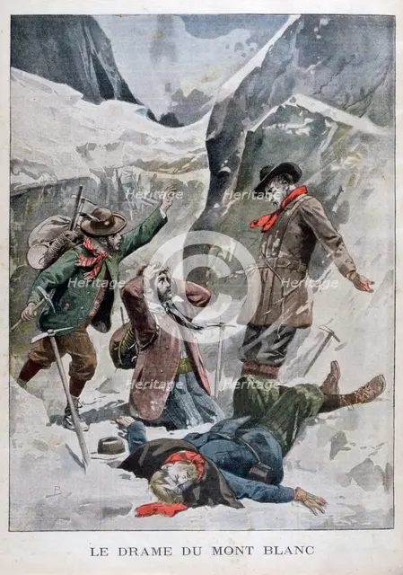 Drama on Mont Blanc, Alps, 1902. Artist: Unknown