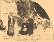 Dramas of the Sea, Brittany (Les drames de la mer, Bretagne), 1889. Creator: Paul Gauguin