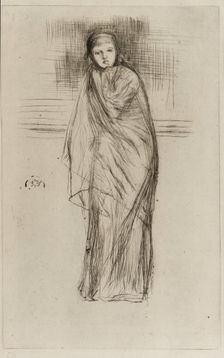 Draped Model, 1870. Creator: James Abbott McNeill Whistler