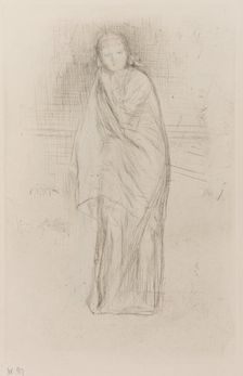 Draped Model, 1870. Creator: James Abbott McNeill Whistler