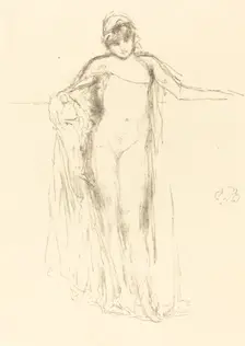 Draped Model, Standing, 1893. Creator: James Abbott McNeill Whistler