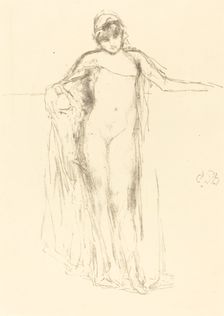 Draped Model, Standing, 1893. Creator: James Abbott McNeill Whistler