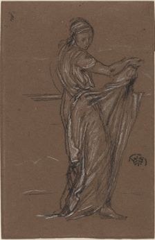 Draped Female Figure, 1870-1873. Creator: James Abbott McNeill Whistler