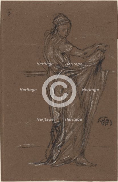 Draped Female Figure, 1870-1873. Creator: James Abbott McNeill Whistler.