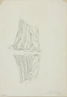Draped Figure and Reflection, study for Mirror of Venus, c. 1873-77. Creator: Sir Edward Coley Burne-Jones
