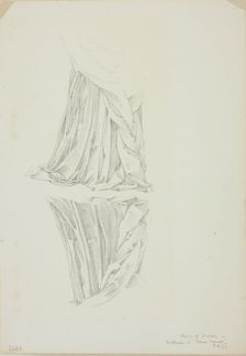 Draped Figure and Reflection, study for Mirror of Venus, c. 1873-77. Creator: Sir Edward Coley Burne-Jones