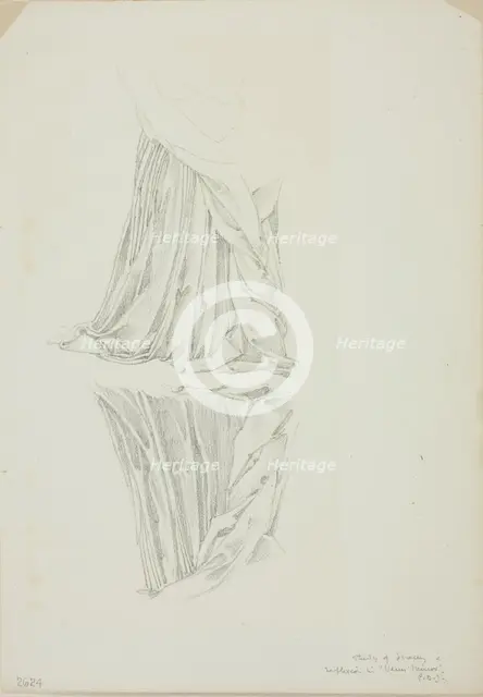 Draped Figure and Reflection, study for Mirror of Venus, c. 1873-77. Creator: Sir Edward Coley Burne-Jones.