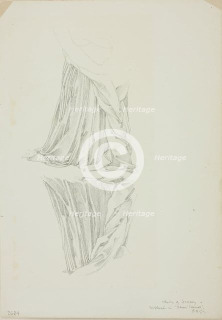 Draped Figure and Reflection, study for Mirror of Venus, c. 1873-77. Creator: Sir Edward Coley Burne-Jones.