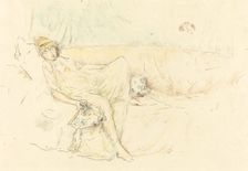 Draped Figure, Reclining, 1892. Creator: James Abbott McNeill Whistler