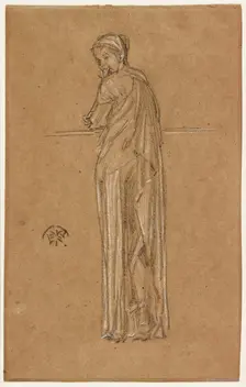 Draped Figure Standing, 1870-1873. Creator: James Abbott McNeill Whistler