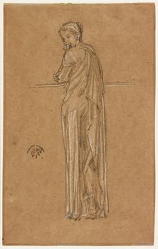 Draped Figure Standing, 1870-1873. Creator: James Abbott McNeill Whistler