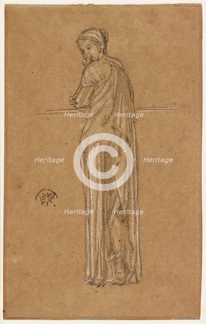 Draped Figure Standing, 1870-1873. Creator: James Abbott McNeill Whistler.