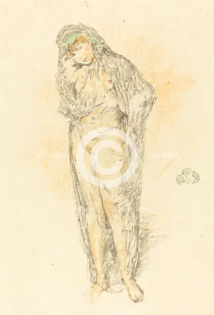 Draped Figure, Standing, 1891. Creator: James Abbott McNeill Whistler.