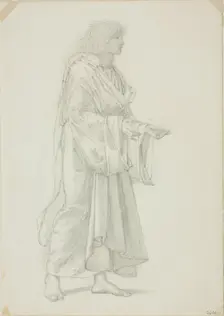 Draped Standing Male Figure, c. 1873-77. Creator: Sir Edward Coley Burne-Jones
