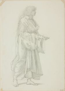 Draped Standing Male Figure, c. 1873-77. Creator: Sir Edward Coley Burne-Jones