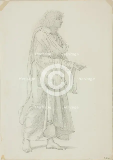 Draped Standing Male Figure, c. 1873-77. Creator: Sir Edward Coley Burne-Jones.