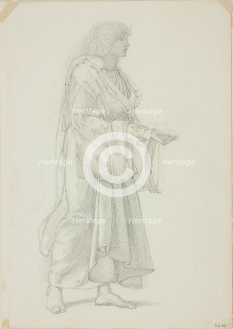 Draped Standing Male Figure, c. 1873-77. Creator: Sir Edward Coley Burne-Jones.