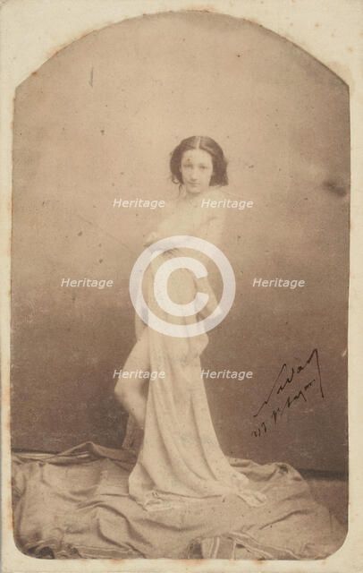[Draped Standing Nude], 1856-59. Creator: Nadar.
