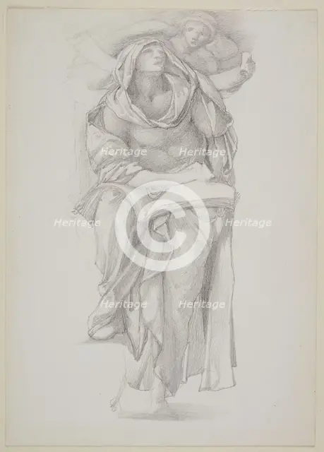 Draped Study for St Matthew the Evangelist, 1873. Creator: Sir Edward Coley Burne-Jones.