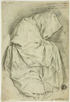 Draped with Hooded Figure (recto); Two Sketches of Swans in Water (verso), n.d