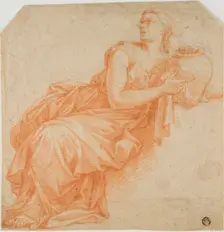 Draped Woman Holding Urn, n.d. Creator: Francois Verdier