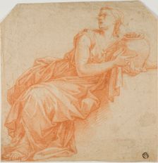 Draped Woman Holding Urn, n.d. Creator: Francois Verdier