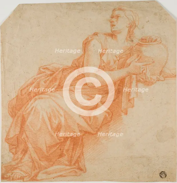 Draped Woman Holding Urn, n.d. Creator: Francois Verdier.