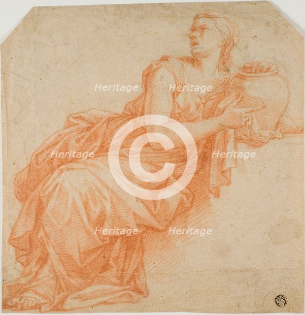 Draped Woman Holding Urn, n.d. Creator: Francois Verdier.